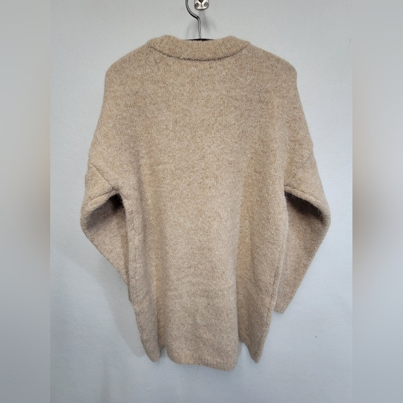Topshop Knitted Crew Neck Sweater In Oat Womens Size Small (4-6) - Picture 6 of 12